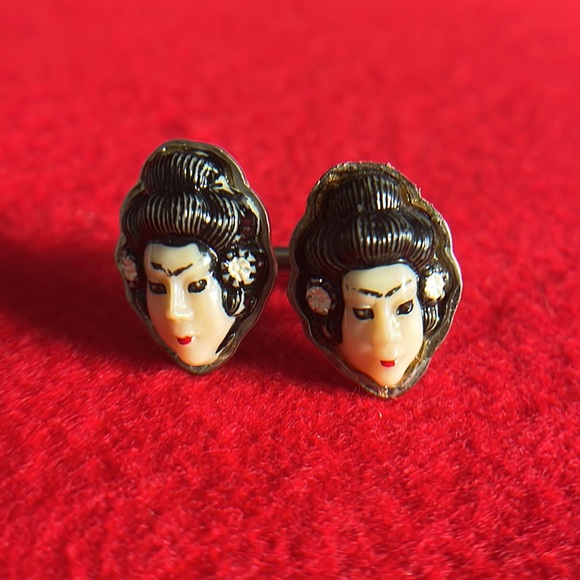Selro Seleni Vintage Asian Face Cuff Links - Picture 11 of 14
